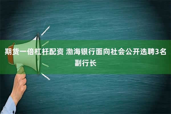 期货一倍杠杆配资 渤海银行面向社会公开选聘3名副行长