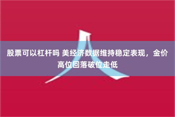 股票可以杠杆吗 美经济数据维持稳定表现，金价高位回落破位走低