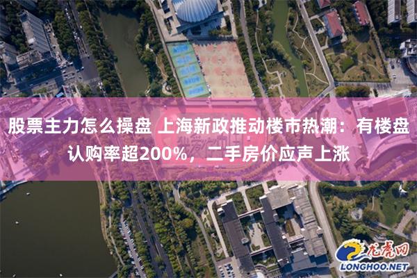 股票主力怎么操盘 上海新政推动楼市热潮：有楼盘认购率超200%，二手房价应声上涨