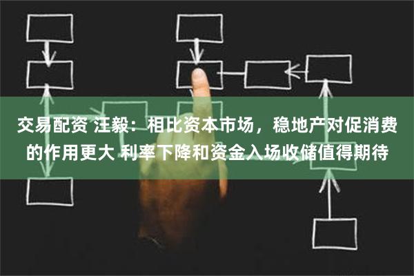 交易配资 汪毅：相比资本市场，稳地产对促消费的作用更大 利率下降和资金入场收储值得期待